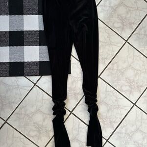 Zara Luxe Black Velvet Trousers